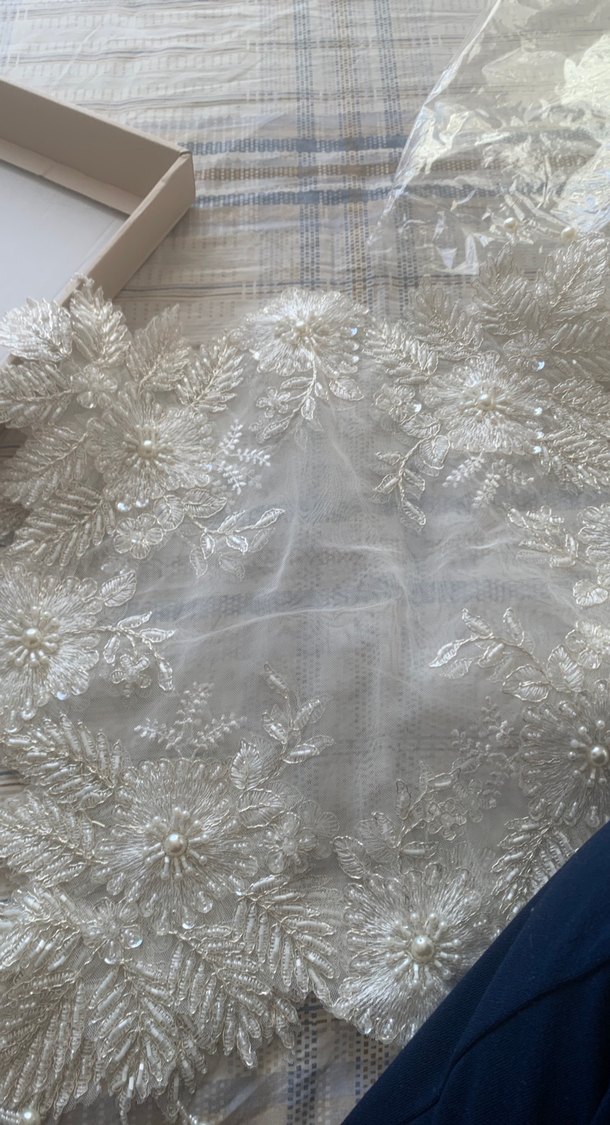 Fransız tülü  16 parça çiçek işlemeli boncuklu salon örtüsü - Görsel 5