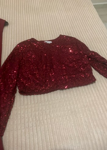 Bordo Drapeli Uzun Abiye Elbise - Görsel 4