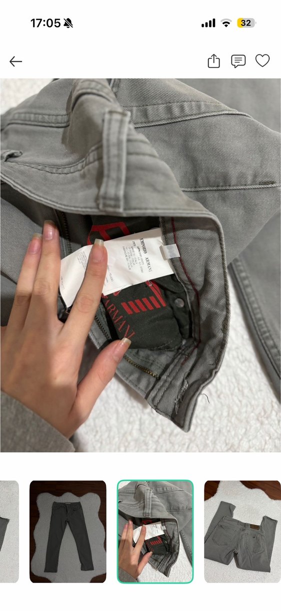 Gri Slim Fit Jean Pantolon — görsel 4/6