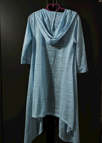 Mavi Uzun Salaş Hırka - Görsel 2