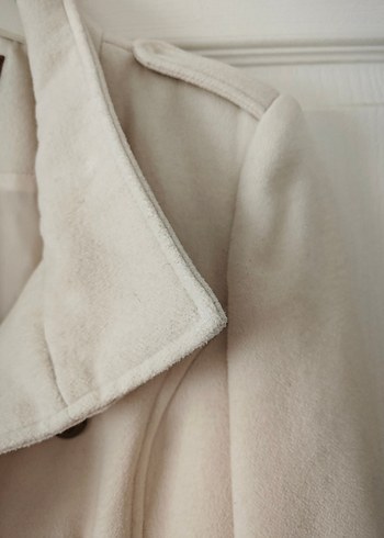 Krem Rengi Kadın Kaban - Görsel 3