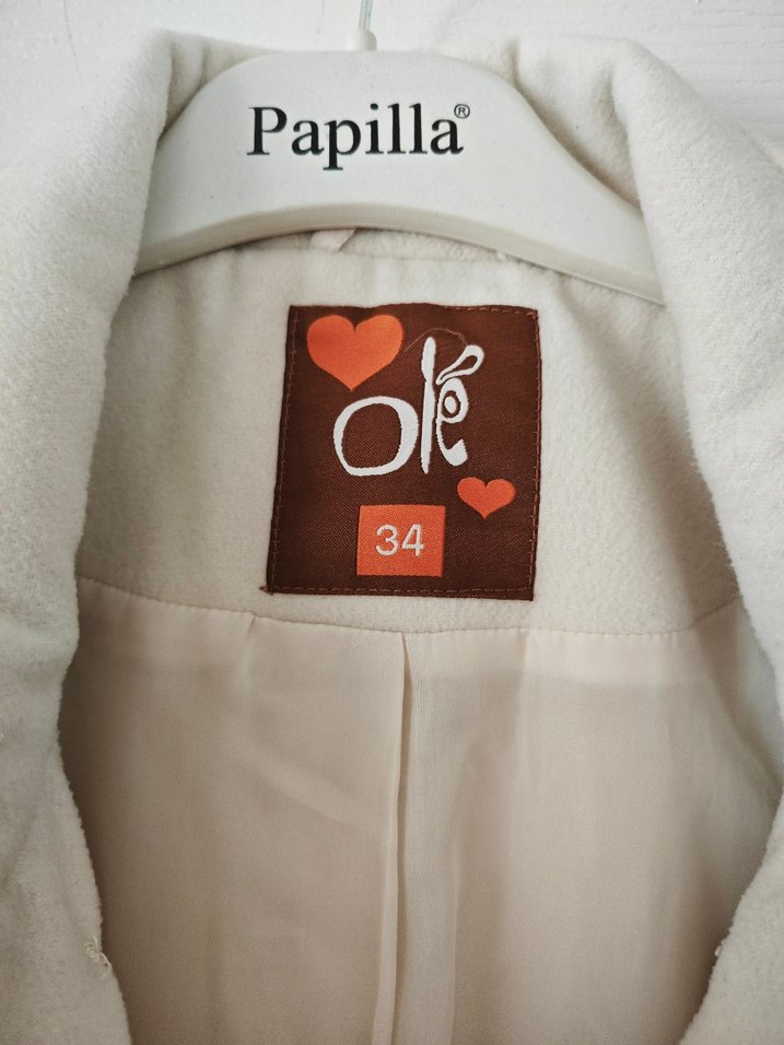 Krem Rengi Kadın Kaban - Görsel 2