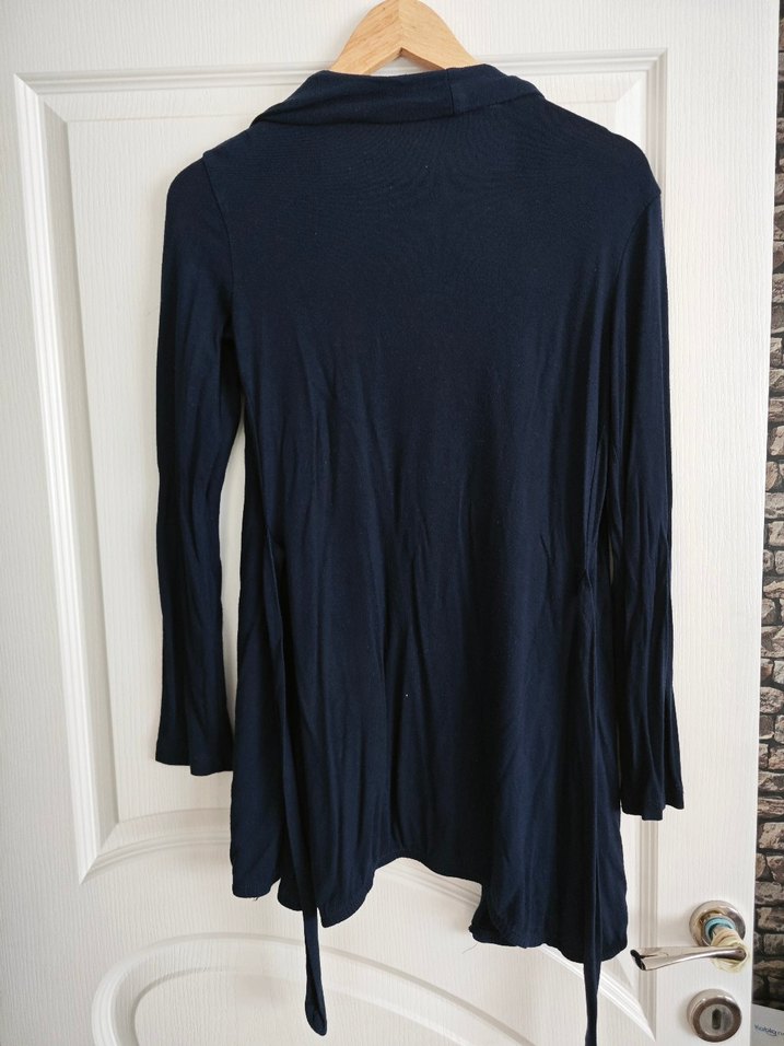 Mavi Uzun Kollu Salaş Kadın Hırka - Görsel 3