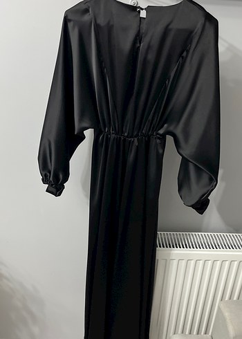 Siyah Uzun Kollu Uzun Elbise - Görsel 3