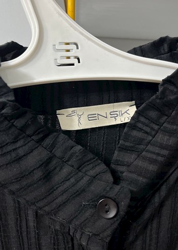 Uzun Kollu Siyah Piliseli Uzun Elbise - Görsel 2