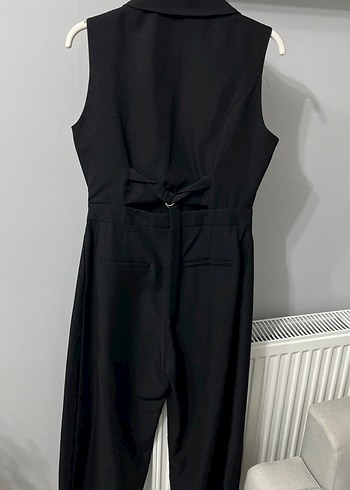 Kemerli Siyah Kadın Uzun Tulum - Görsel 3