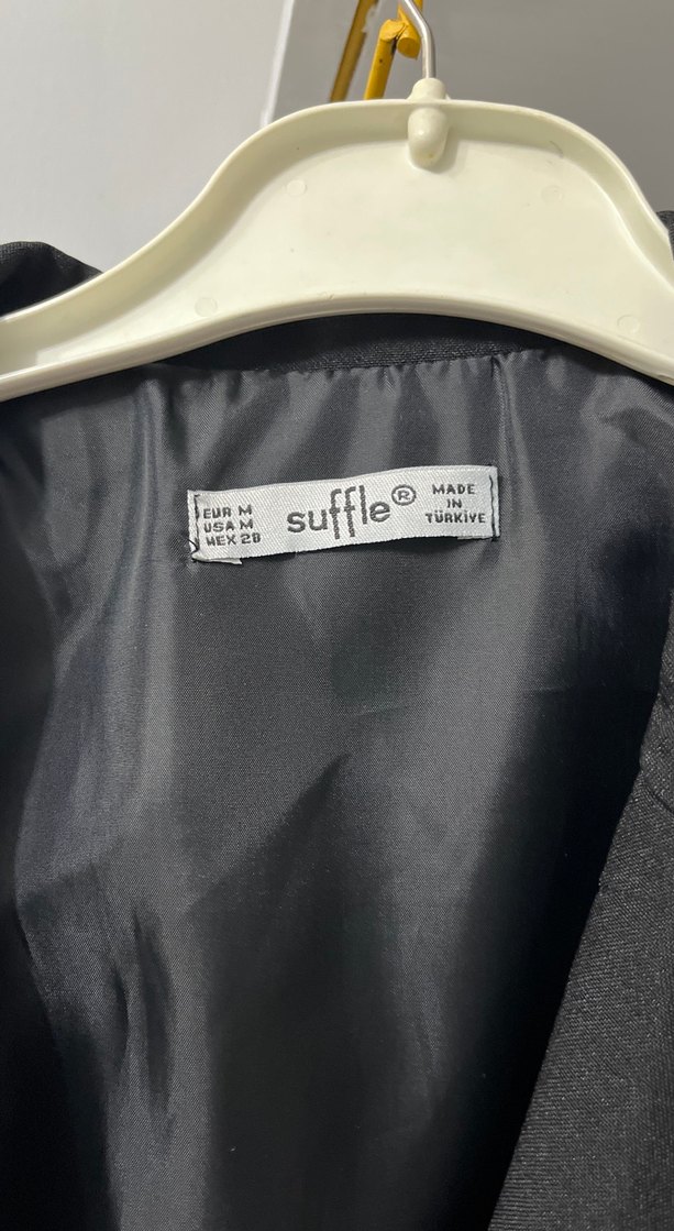 Kemerli Siyah Kadın Uzun Tulum - Görsel 2