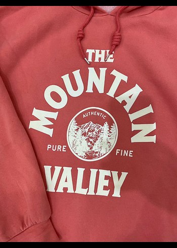 Turuncu Kapüşonlu Kadın Sweatshirt - Görsel 2