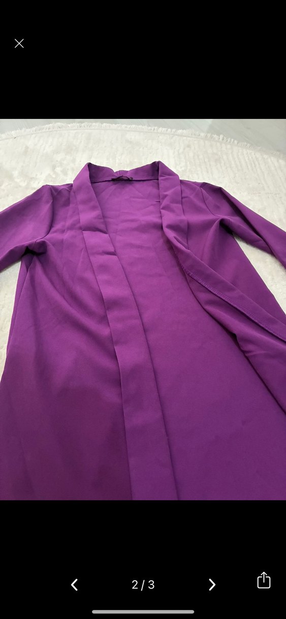 Uzun Mor Kadın Blazer - Görsel 2