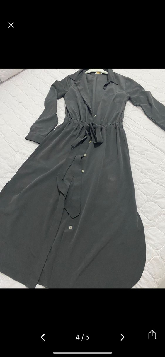 Siyah Beli Kuşaklı Uzun Kollu tunik - Görsel 3