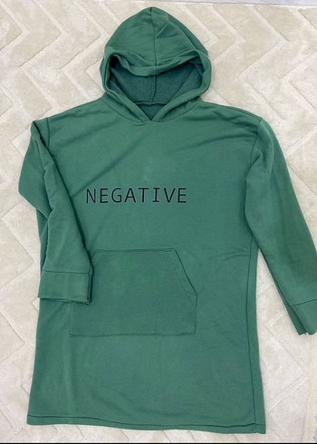 Kadın Yeşil Kapüşonlu Sweatshirt - Görsel 2