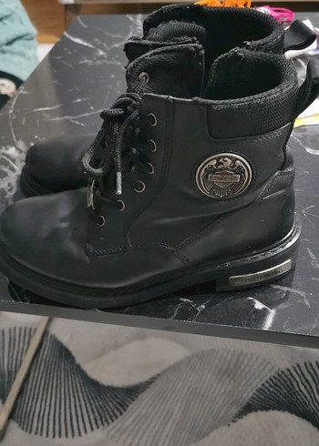 Erkek Siyah Biker Bot Bağcıklarını(HARLEY DAVİDSIN) ORJİNAL - Görsel 3