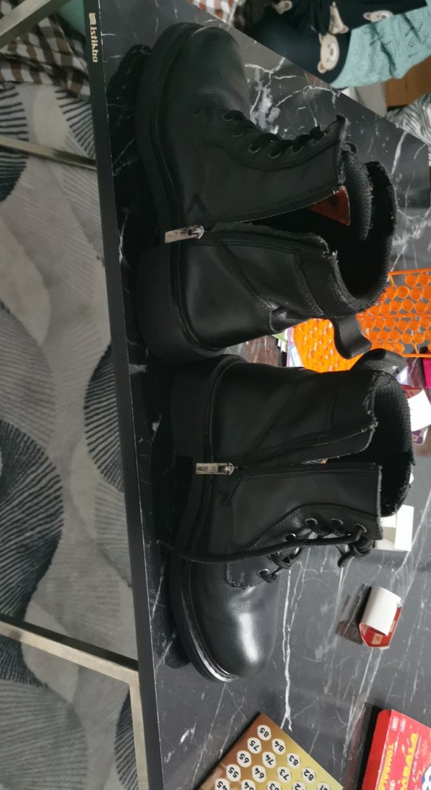 Erkek Siyah Biker Bot Bağcıklarını(HARLEY DAVİDSIN) ORJİNAL - Görsel 5