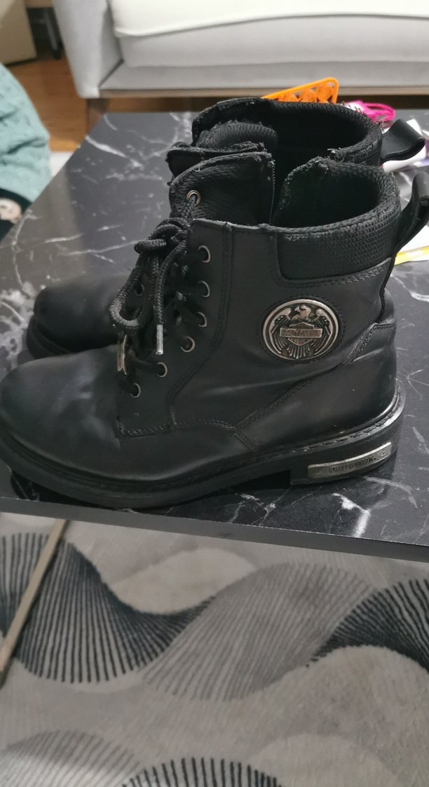 Erkek Siyah Biker Bot Bağcıklarını(HARLEY DAVİDSIN) ORJİNAL - Görsel 3