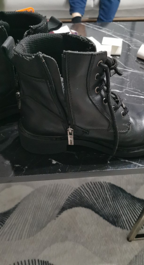 Erkek Siyah Biker Bot Bağcıklarını(HARLEY DAVİDSIN) ORJİNAL - Görsel 4