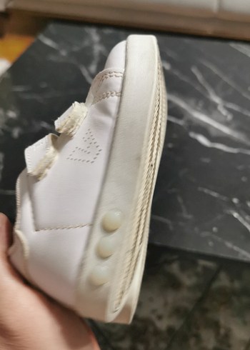 Kız Çocuk Beyaz Cırt Cırtlı Spor Ayakkabı - Görsel 8