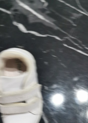 Kız Çocuk Beyaz Cırt Cırtlı Spor Ayakkabı - Görsel 4