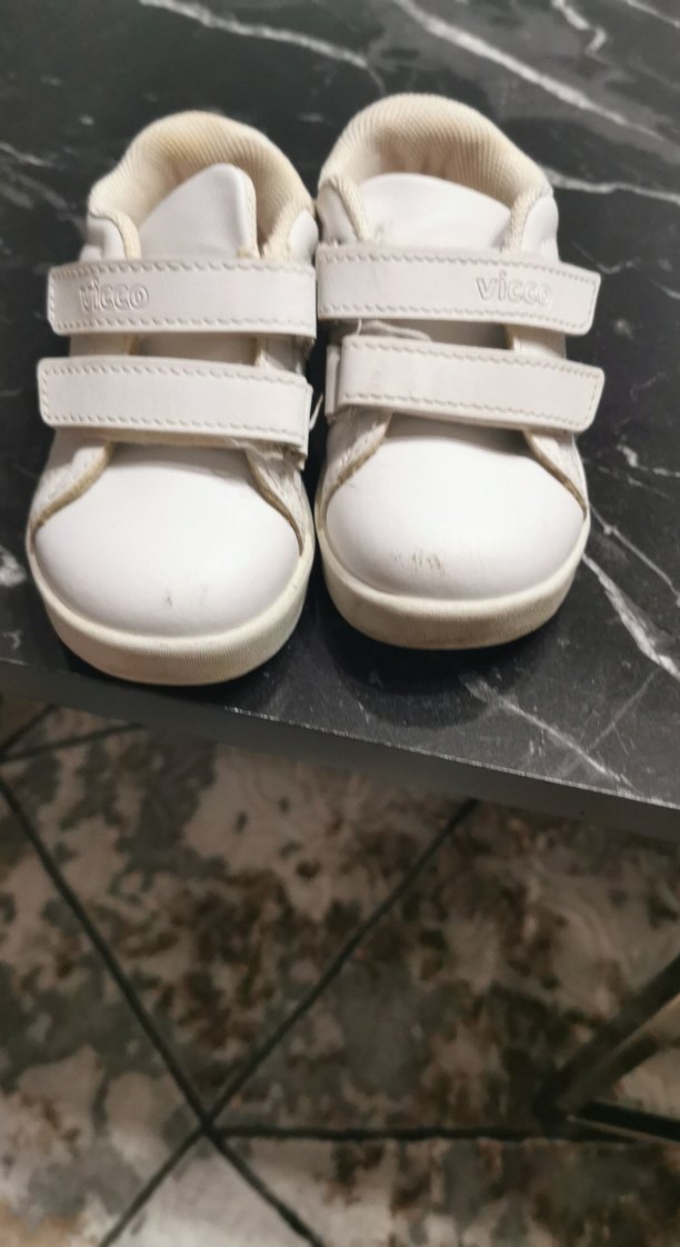 Kız Çocuk Beyaz Cırt Cırtlı Spor Ayakkabı - Görsel 2