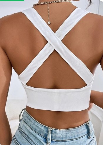 Beyaz dekolteli bluz - Görsel 2