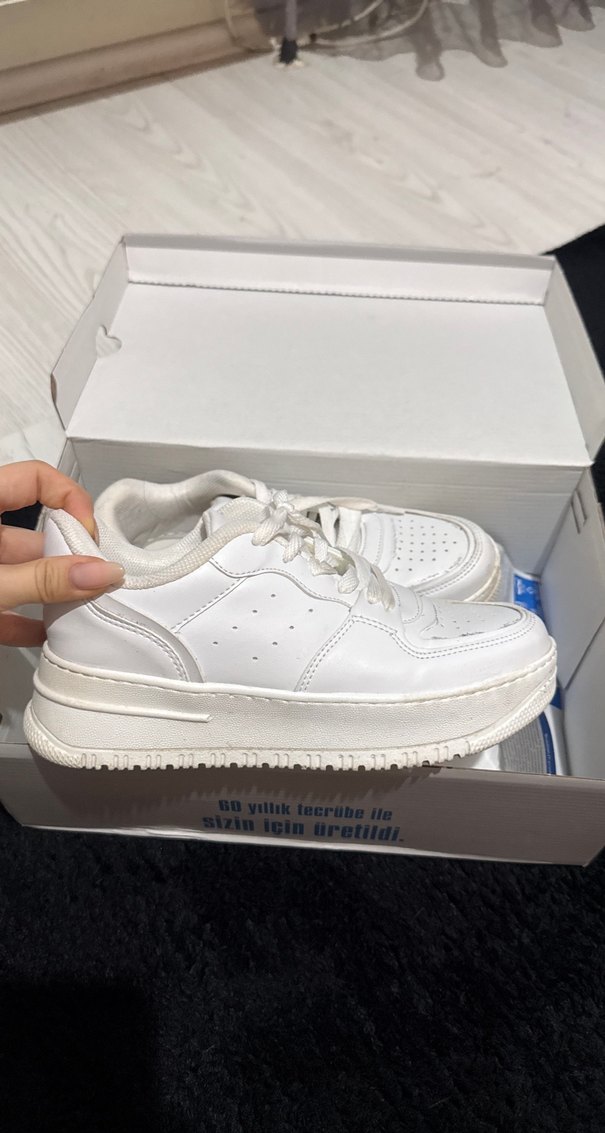 Beyaz Kadın Platform Spor Ayakkabı - Görsel 2