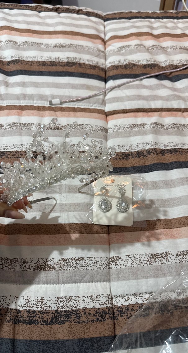 Beyaz Pullu Bohem Gelin Tacı - Görsel 2