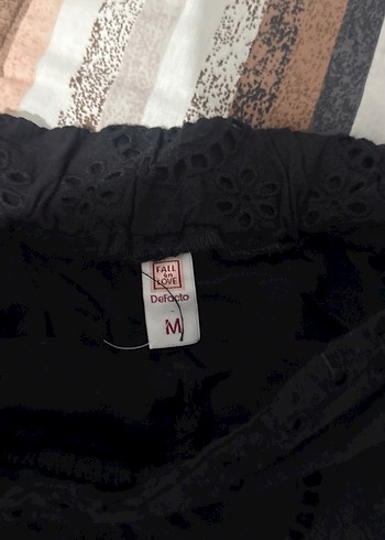 Dantelli Siyah Mini Şort - Görsel 2