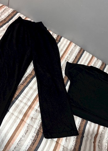 Siyah Mini Kadın Rahat takım. - Görsel 4