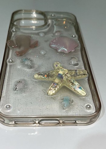 Boncuklu Deniz Temalı Telefon Kılıfı iPhone 13 14 - Görsel 2