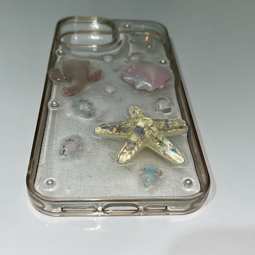 Boncuklu Deniz Temalı Telefon Kılıfı iPhone 13 14 - Görsel 2