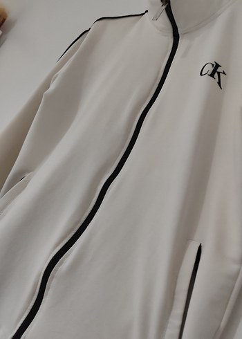 Calvin klein Beyaz Uzun Kollu Spor Ceket - Görsel 2