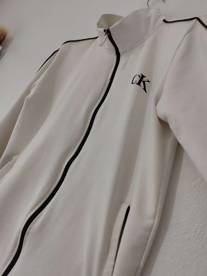 Calvin klein Beyaz Uzun Kollu Spor Ceket - Görsel 3