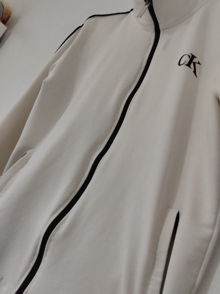 Calvin klein Beyaz Uzun Kollu Spor Ceket - Görsel 2