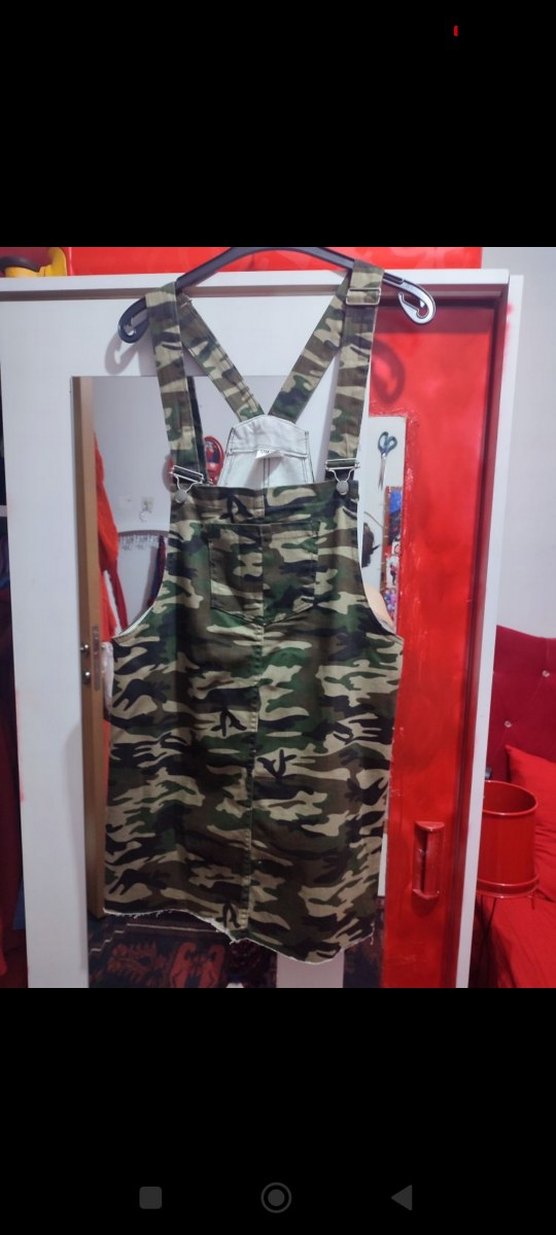 Kamuflaj Desenli Kadın Midi Elbise - Görsel 2