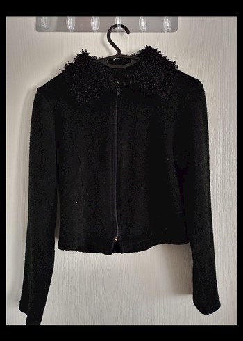 Gri ve Siyah Kadın Kürk Mont - Görsel 4