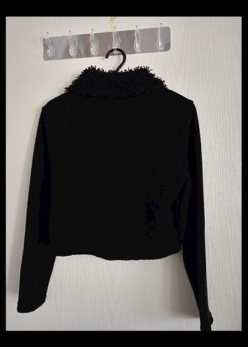 Gri ve Siyah Kadın Kürk Mont - Görsel 5