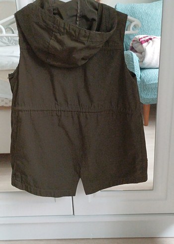 Erkek Çocuk Düğmeli Kolsuz Kahverengi Yelek - Görsel 2