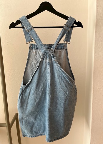 Kadın Mavi Denim Askılı Tulum - Görsel 3