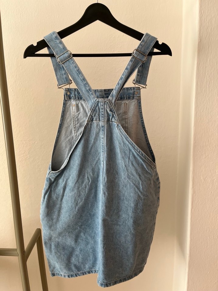 Kadın Mavi Denim Askılı Tulum - Görsel 3