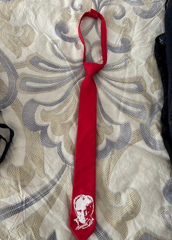 Kırmızı Retro Erkek çocuk Kravat - Görsel 4