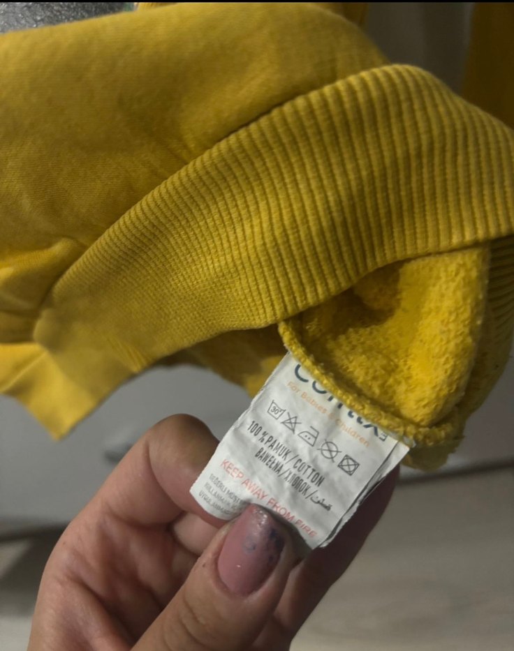 Sarı Baskılı Erkek Çocuk Sweatshirt - Görsel 4