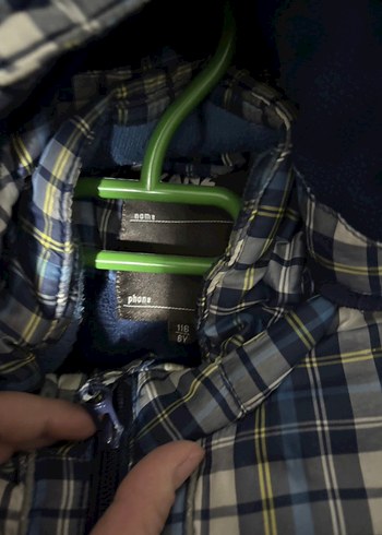 Erkek Çocuk Kapüşonlu Ekose Mont - Görsel 6