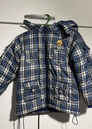 Erkek Çocuk Kapüşonlu Ekose Mont - Görsel 3