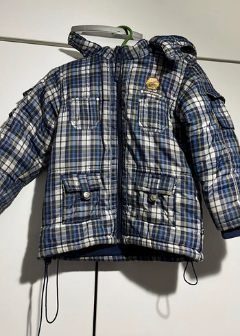 Erkek Çocuk Kapüşonlu Ekose Mont - Görsel 4