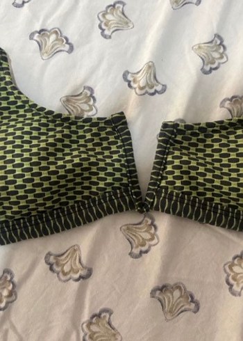 Nakışlı Koyu Yeşil Midi Sütyen - Görsel 3