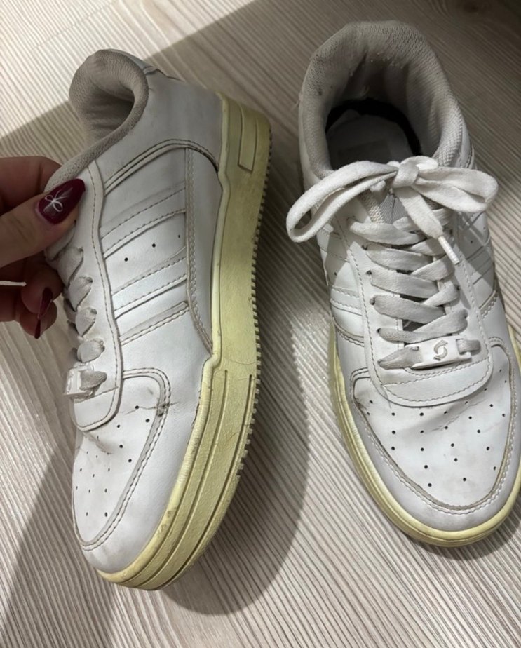 Beyaz Bağcıklı Kadın Spor Ayakkabı - Görsel 2