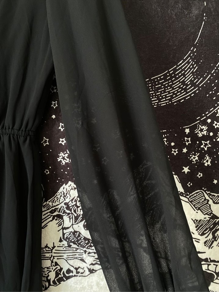 Kadın Tüllü Siyah Kısa Elbise - Görsel 3