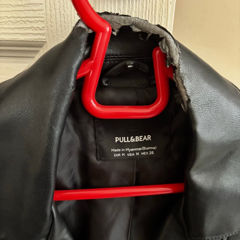 Siyah Deri Biker Ceket - Görsel 4