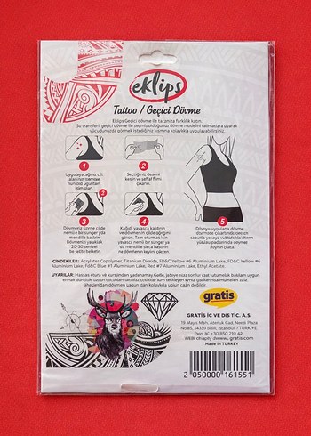 Renkli Geçici Dövme - Eklips - Görsel 2