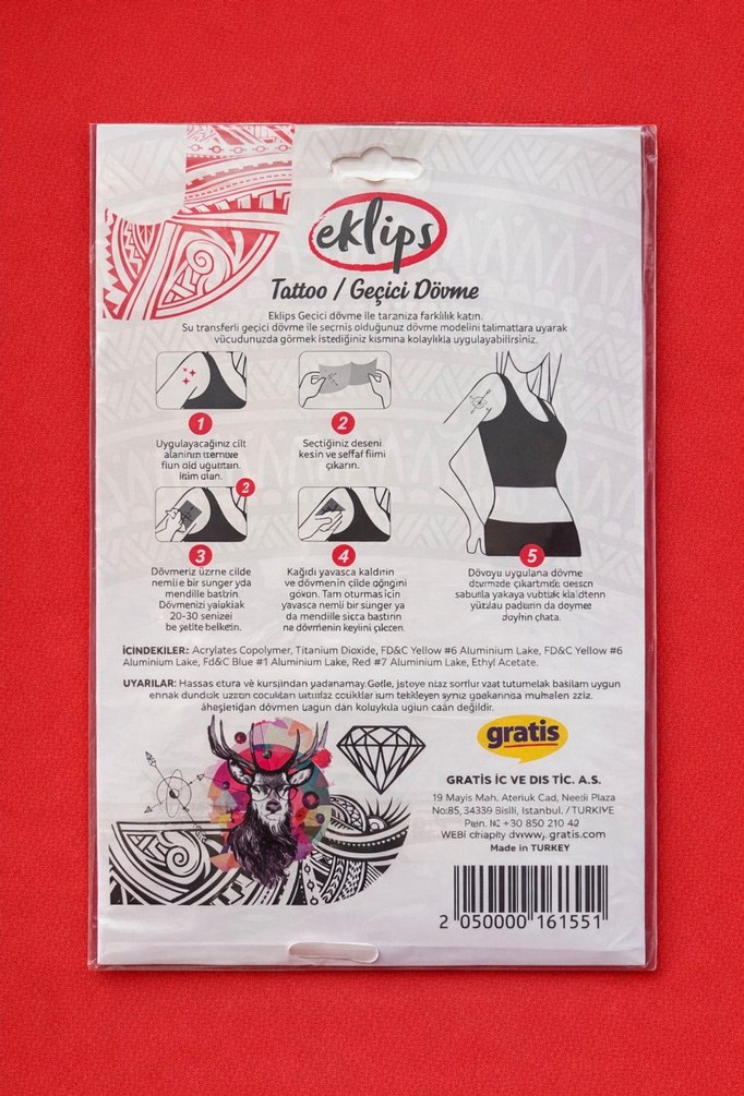 Renkli Geçici Dövme - Eklips - Görsel 2