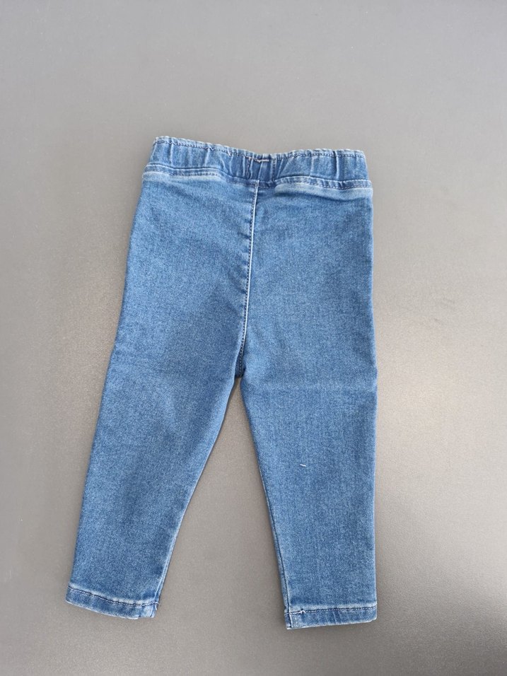 Mavi kız Çocuk Elastik Bel Kot Pantolon - Görsel 2